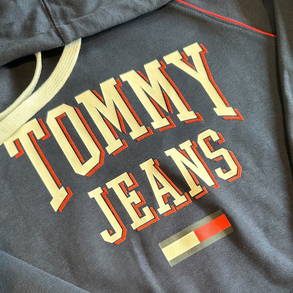 Tommy Jeans Navy Hoodie Pullover Sweater Dress XS - Picture 2 of 7